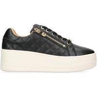 Carvela Women's 'Connected Zip' Leather Trainers in Black | Size: 5