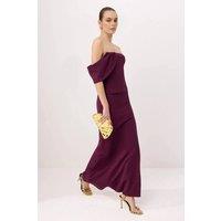 WOVCOR Women's Strapless Woven Finike Maxi Evening Dress in Plum | Size: 6