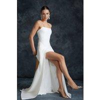 WOVCOR Women's Bridal Strapless Sweetheart Neckline A-Line Maxi Dress in White | Size: 6