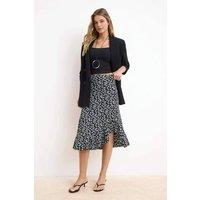 WOVCOR Women's High Waist Split Hem Midi Skirt | Size: 2XL