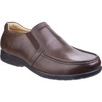 Fleet & Foster Men's Gordon Dual Fit Moccasin in Brown | Size: 6