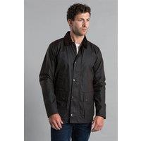 Kensington Eastside Men's Cotton Wax Jacket with Corduroy Collar in Brown | Size: Large