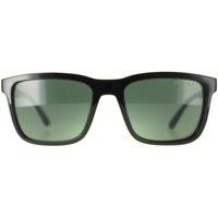 Arnette Men's Rectangle Black Dark Green Polarized AN4321 Lebowl