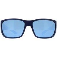 Arnette Men's Square Matte Blue Dark Grey Mirror Water Polarized AN4324 Lil' Snap