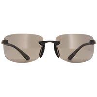 Serengeti Men's Rimless Matte Black Trivex Polarized Smoke Rick