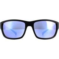 Arnette Men's Rectangle Matte Black Dark Grey Mirror Water Sunglasses