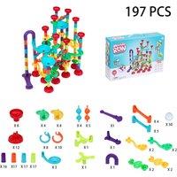 Living and Home 197Pcs Marble Run Race Track Toy Set Construction Building Blocks Toys