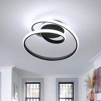 COMELY LED Ceiling Light, 36 W Creative Spiral Design Ceiling Lights, Black