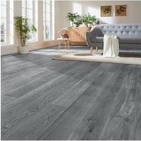 Living and Home 7Pcs Grey Self Adhesive Waterproof Wear-Resistant PVC Wood Grain Effect Flooring, 1m Pack