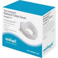 Aidapt 4 Inch Raised Toilet Seat No Lid in White