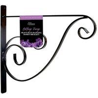 Tom Chambers Heavy Duty Hanging Basket Bracket 40cm - Cottage Forge in Black
