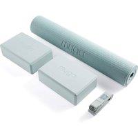 Myga Yoga Entry Mat, Strap & Pair of Blocks in Teal