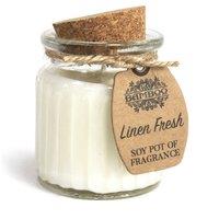 KDMD Linen Fresh Soy Pot of Fragrance Candles - (Set of 2) in White