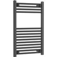 Balterley Round Straight Towel Radiator, 800x500mm in Grey