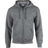 Gildan Heavy Blend Full Zip Full Zip Hoodie in Charcoal | Size: 2XL