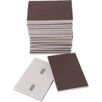 KDMD 25pcs Double Sided Wet Dry Sanding Sponge Pads Foam Brown