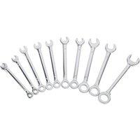 KDMD 10 Piece Mini Combination Spanner Set 4mm to 11mm Open End Box in Silver