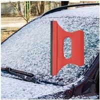 KDMD 2 in 1 Car Window Ice Scraper & Rain Stain Remover 14 x 8 5 cm in Red