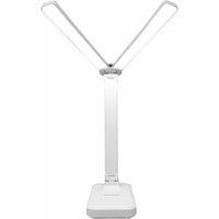 KDMD Model T61 Foldable LED Desk Lamp with Phone Holder Touch Dimmable in White
