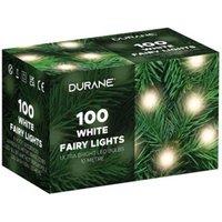 KDMD 10m 100 LED Fairy String Lights 8 Modes Plug UK White Wire