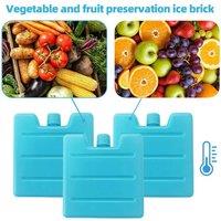 KDMD 3PCS Reusable Mini Ice Bricks Set for Lunch Coolers Travel in Blue