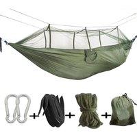 KDMD Double Camping Hammock With Integrated Mosquito Net 200kg in Olive