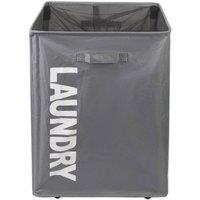 KDMD Slim Collapsible Laundry Hamper on Wheels Grey 4 Swivel