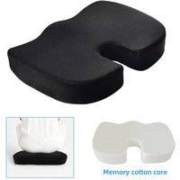 KDMD Memory Foam Coccyx Seat Cushion for Tailbone Pain Relief in Black
