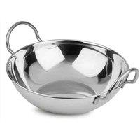KDMD Stainless Steel Curry Serving Dish With Handle 21cm Mirror in Silver