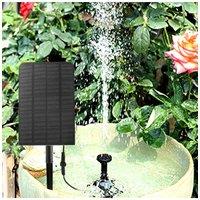 KDMD 2.5W Solar Powered Water Pump Fountain for Garden Pond Fish in Black