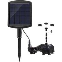 KDMD Outdoor Solar Submersible Fountain Pump Direct Drive No Battery in Black