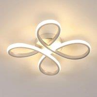 COMELY Modern LED Ceiling Light, 30W Ceiling Lamp Fixture, 3000K, 30cm, Silver