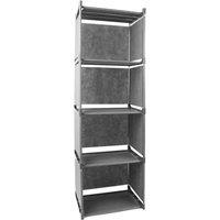 Kelvenix Wide 5 Tier Book Shelf Deep Bookcase in Grey | Size: 0.6m2