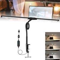 EONLION Double Head LED Desk Lamp in Black
