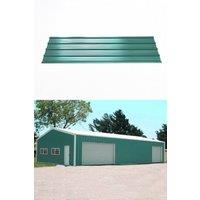 Living and Home Set of 24 Steel Corrugated Panels in Green