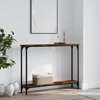 Berkfield Home Console Table Smoked Oak 100x22.5x75 cm Engineered Wood in Brown