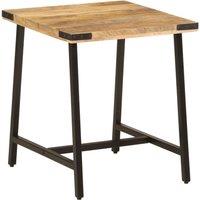 Berkfield Home Side Table 45x45x50 cm Solid Wood Mango & Iron in Brown | Size: 45 x 45 x 50 cm