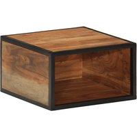Berkfield Home Wall-mounted Bedside Cabinet 35x35x20 cm Solid Wood Acacia in Brown | Size: 35 x 35 x 20 cm