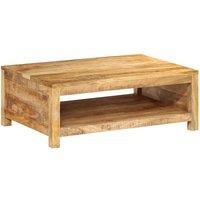 Berkfield Home Coffee Table 80x55x30 cm Solid Wood Mango in Brown | Size: 80 x 55 x 30 cm