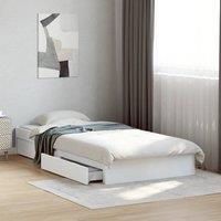 Berkfield Home Bed Frame with Drawers without Mattress White 90x190 cm Single