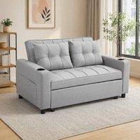 STILVORA Two-Seater Pull-Out Sofa Bed in Grey