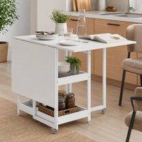 STILVORA Dining Table with Storage modern design in White