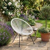 Madison & Mayfair Cream Egg Chair Outdoor Garden Seat | Size: 1 Seater