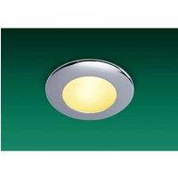 Netlighting Sonar 1 Light Bathroom Ceiling Downlight Chrome IP64 in Silver