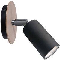 Netlighting Eye Single Spotlight Black Wood 11cm 1x GU10