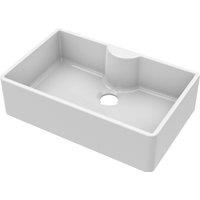 Balterley Single Bowl Butler Kitchen Sink Tap Ledge No Overflow No Tap Hole in White