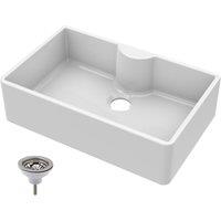 Balterley 1 Bowl Fireclay Butler Sink Tap Ledge Waste 795x500x220mm in White