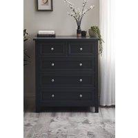 Julian Bowen Maine 5 Drawer Chest (3+2) in Dark Grey