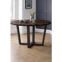 Julian Bowen Brooklyn Round 4 Seater Dining Table in Dark Brown