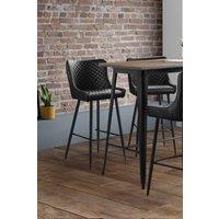 Julian Bowen Luxe Diamond Quilted Upholstered Bar Stool in Black